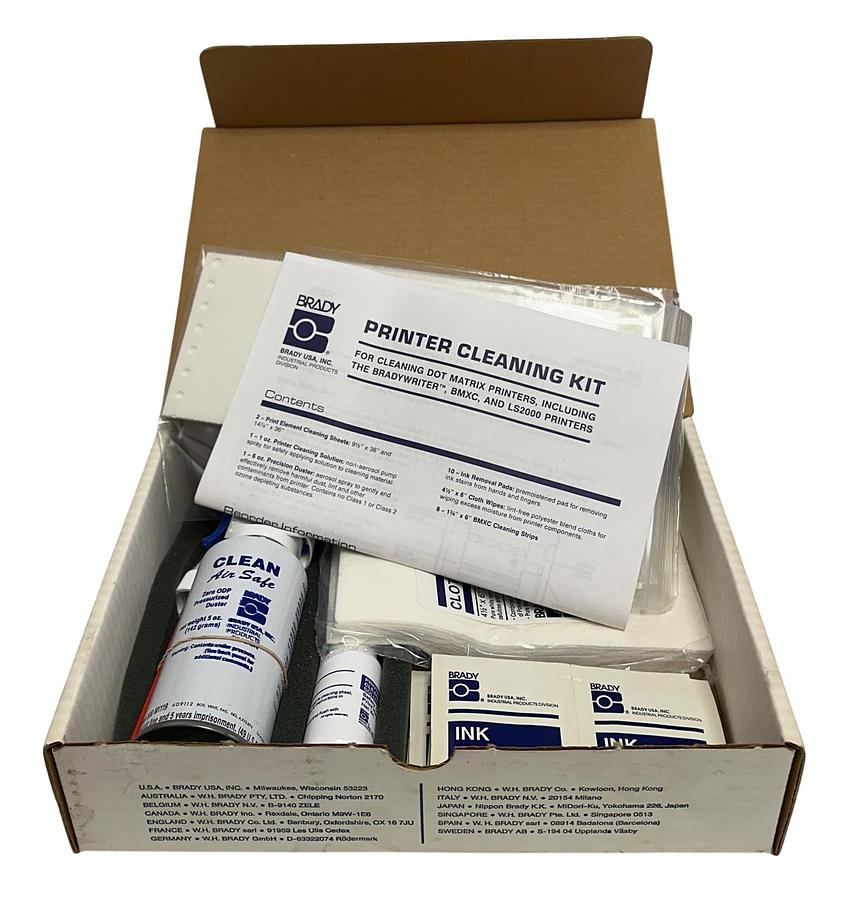 Used BRADY PCK-1 / NAED# 30300 OEM PRINTER CLEANING KIT FOR DOT MATRIX PRINTERS NSMP