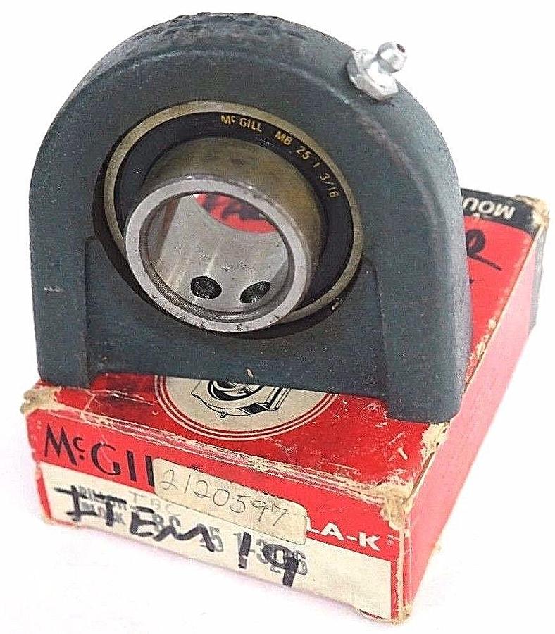 Used NEW MCGILL MB 25 1 3/16 MOUNTED BALL BEARING NYLA-K TBC-06 3797901