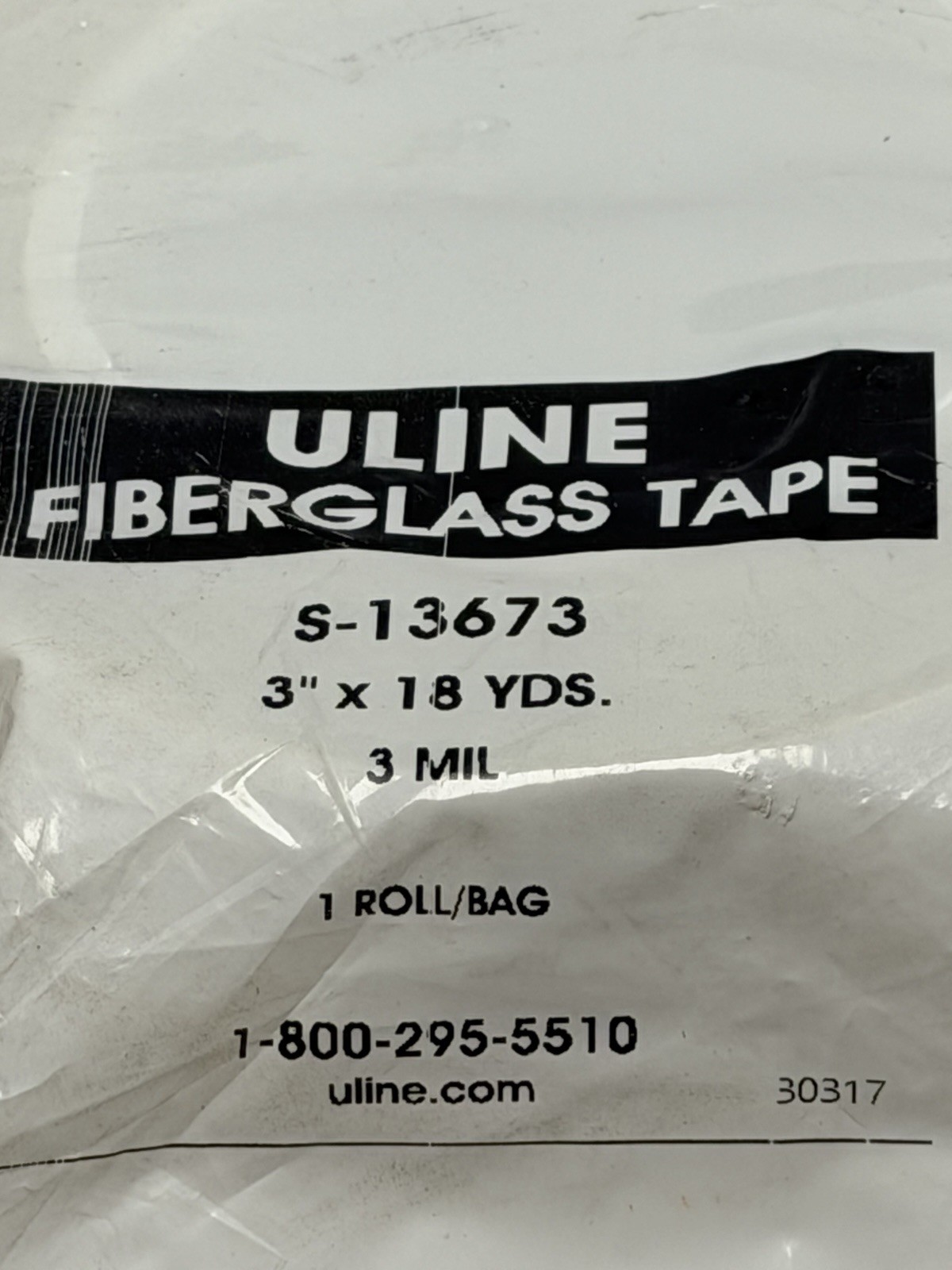 NEW ULINE S-13673 FIBERGLASS TAPE 3'' X 18 YDS. 3 MIL