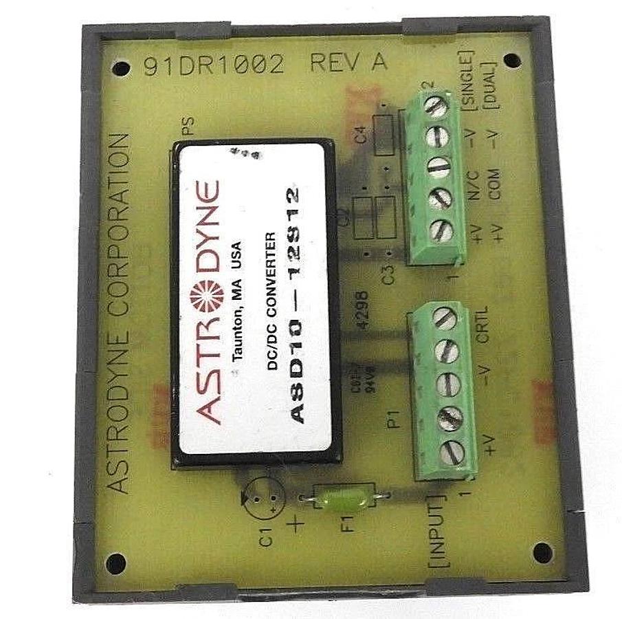 Used ASTRODYNE 91DR1002 DIN-RAIL MOUNTING SOCKET REV. A W/ ASD10-12S12 CONVERTER