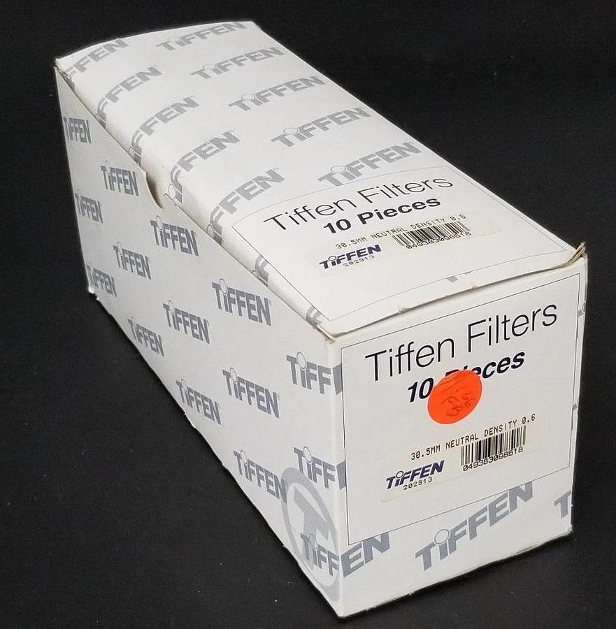 Used BOX OF 10 NEW TIFFEN 202713 30.5MM NEUTRAL DENSITY 0.6 FILTERS, 202913