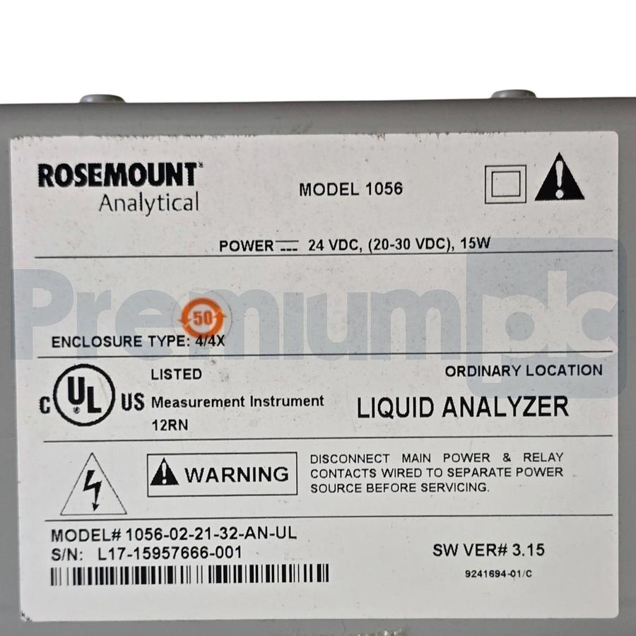 Used Emerson Rosemount 1056-02-21-32-AN-UL Dual Input Liquid Analyzer 24VDC NSNP