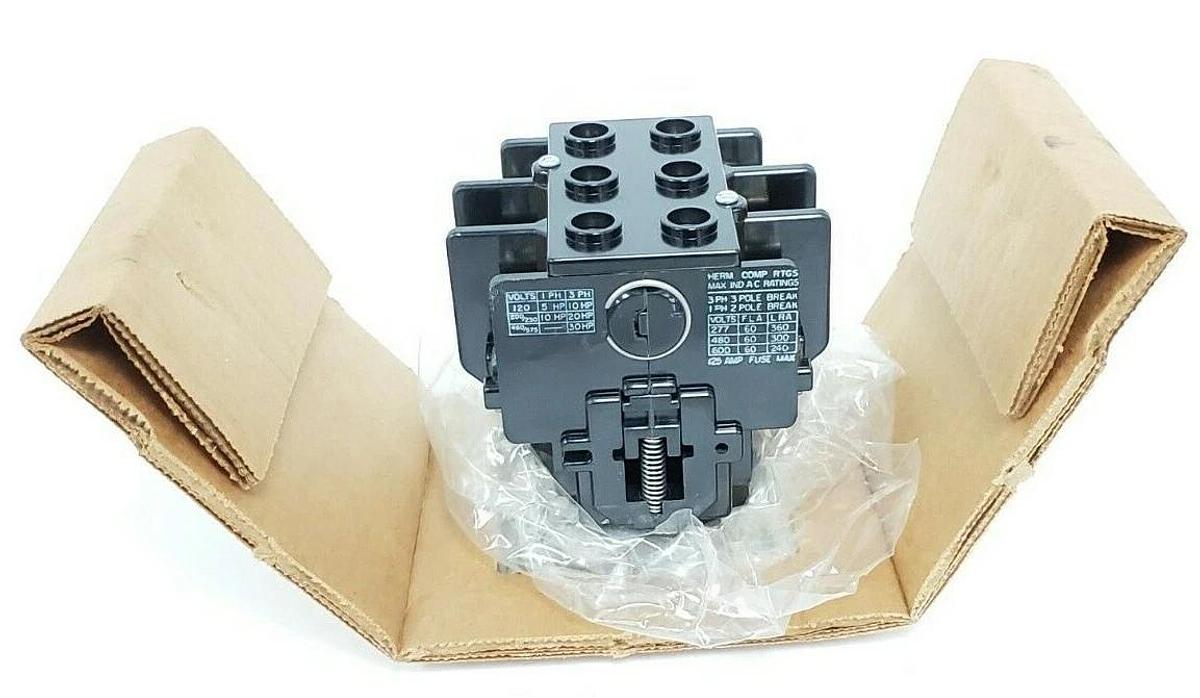 Used NIB GOULD DTNEBA630BA CONTACTOR 2200-EBA-630BA, 600VAC, 3-POLES
