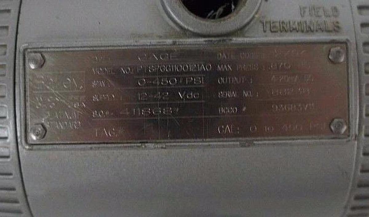 Used BAILEY PTSPGG1100121A0 TRANSMITTER 12-42VDC, 870 PSI MAX PRESS. BCCO# 93683V11