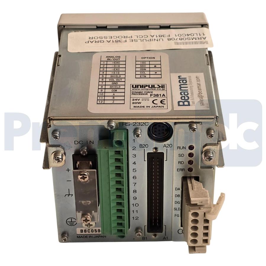 Used Unipulse F381A Dynamic Force Processor Digital Indicator/Display TFT 24VDC NSNP