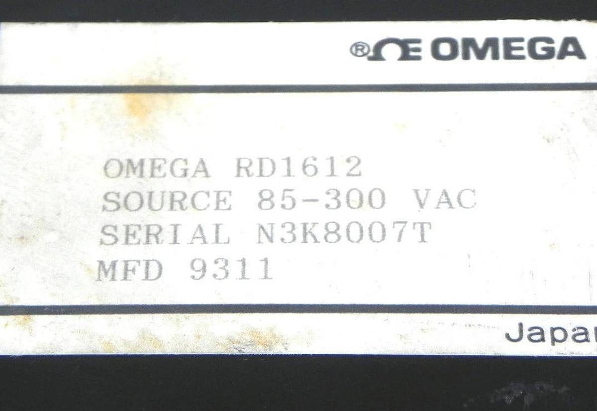 Used OMEGA RD1616 CHART RECORDER SOURCE 85-300 VAC MFD 9311 SERIAL: N3K8007T