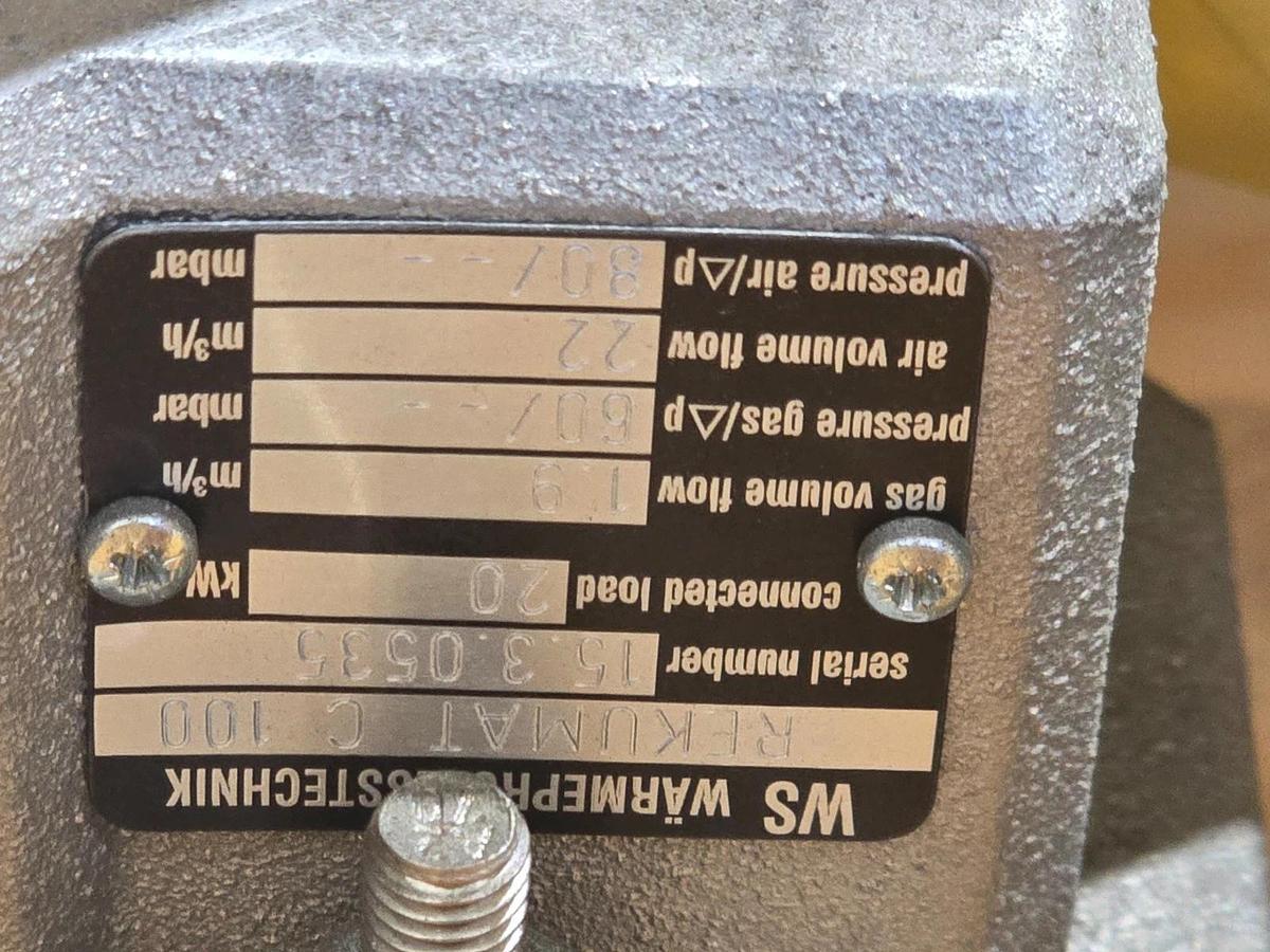 WS Wärmeprozesstechnik REKUMAT C 100 Recuperative Ceramic Burner 20kW NEW