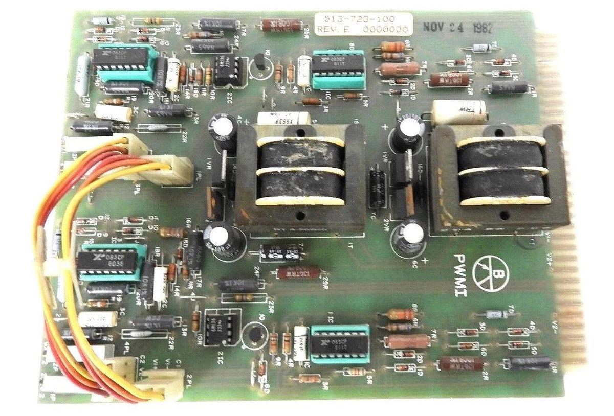 Used EMERSON 513-723-100 PC BOARD PWMI REV. E, 413-183-000