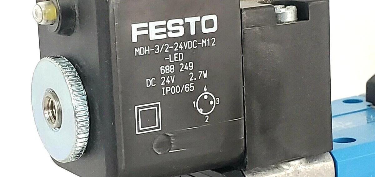 Used NIB FESTO MDH-5/2-D-1-FR-M12-C SOLENOID VALVE MAT. NR. 533010 SERIE: T202