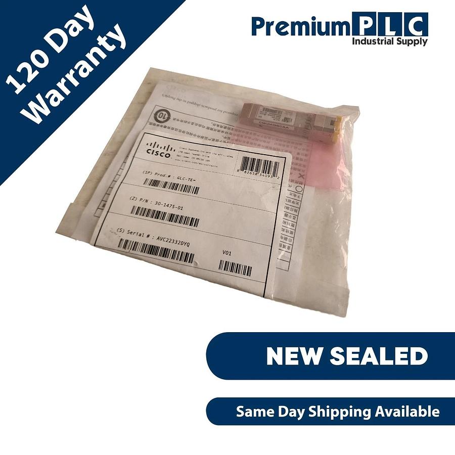 Used NEW FS CISCO GLC-TE= 30-1475-01 GBIC 1000BASE-T RJ-45 SFP TRANSCEIVER W/HOLOGRAM