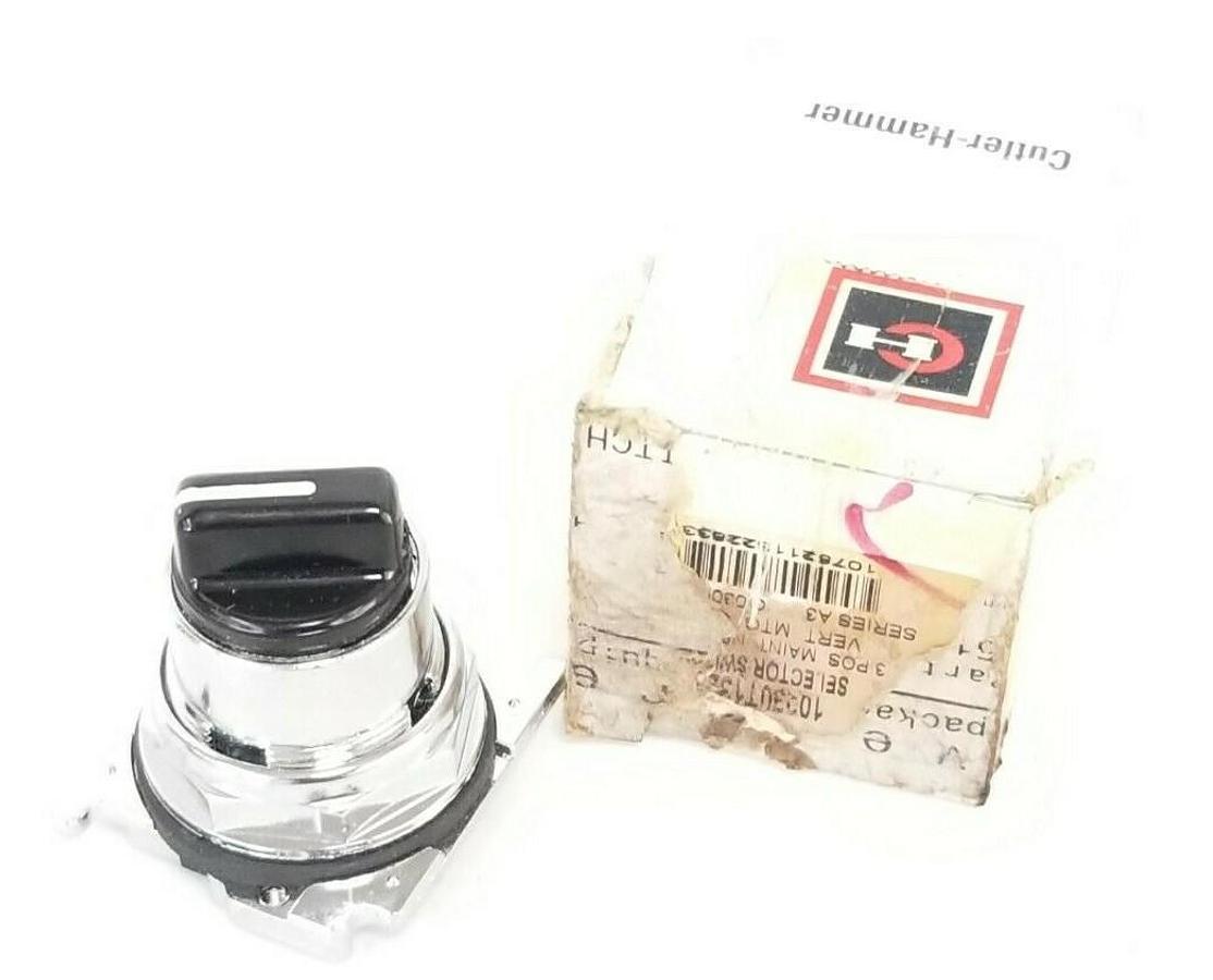 Used NIB CUTLER HAMMER 10250T-1323 SELECTOR SWITCH 3 POS. SER. A3 10250T1323