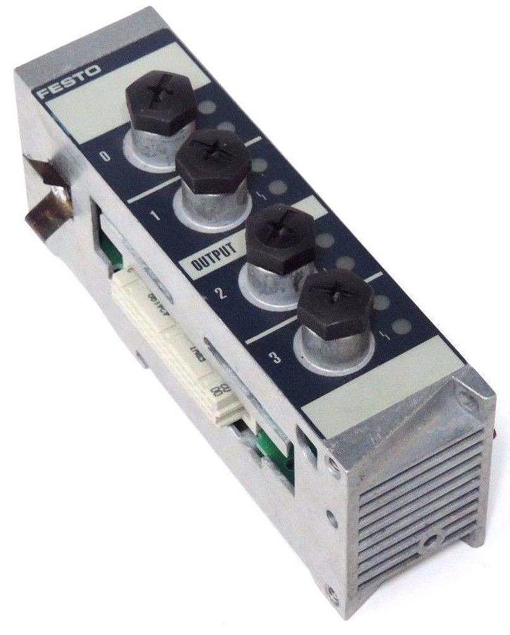 Used FESTO VIGA-03-FB-4-5POL PNEUMATIC INPUT CONTROL MODULE P/N 4668 HW 10.99