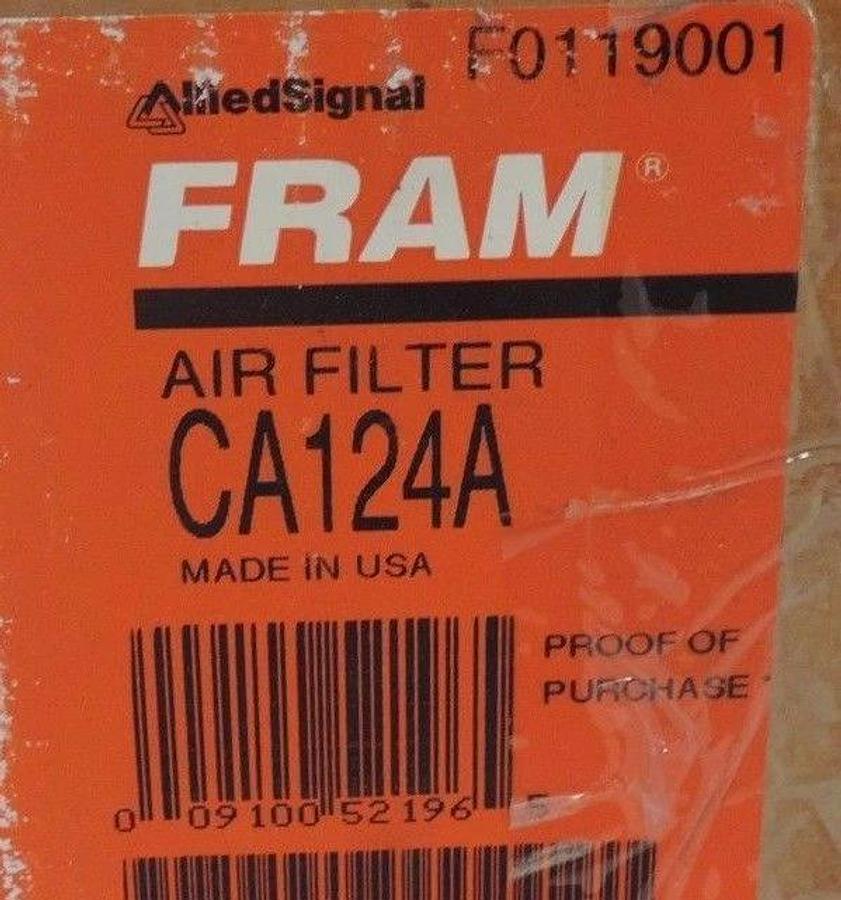 NIB MEDSIGNAL FRAM CA124A AIR FILTER
