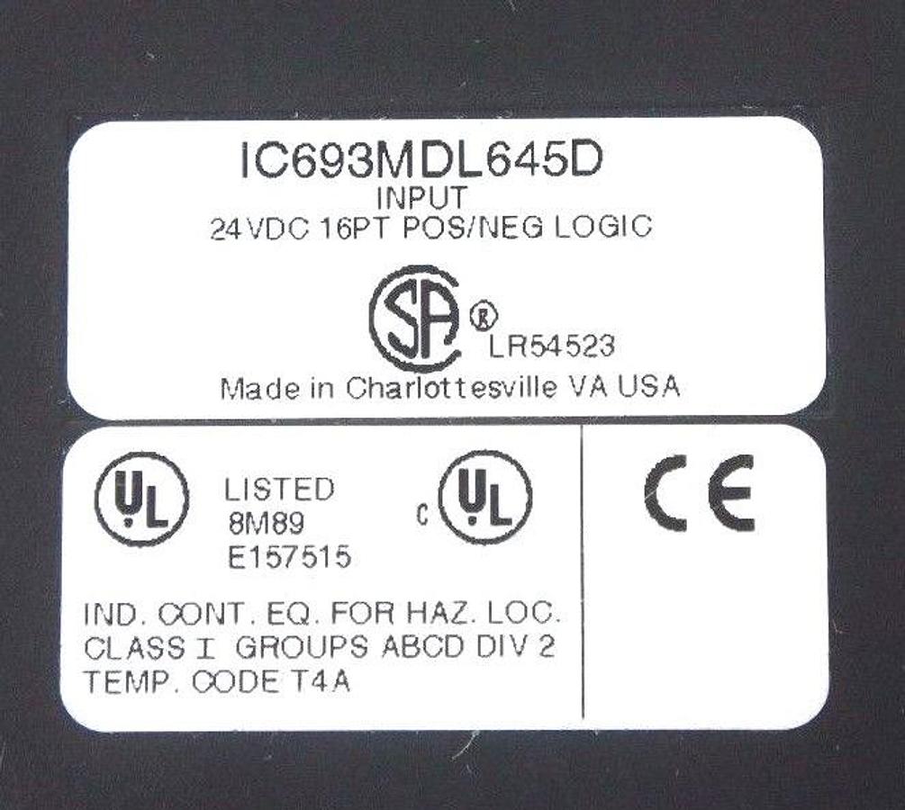 GE FANUC IC693CHS392H 10 SLOT RACK W/ IC693MDL645D IC693MDL645G IC693MDL646E