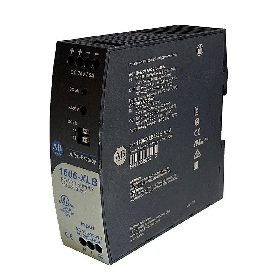 Used ALLEN BRADLEY 1606-XLB120E /A 1606-XLB POWER SUPPLY 110-120/220-240Vac 1-PH 120W