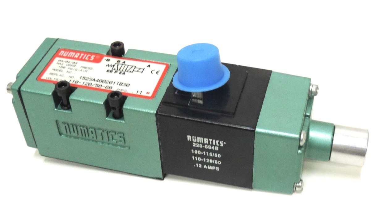 Used NEW NUMATICS 152SA4002011B30 SOLENOID VALVE 0.11AMP WITH 228-694B COIL 0.12 AMP