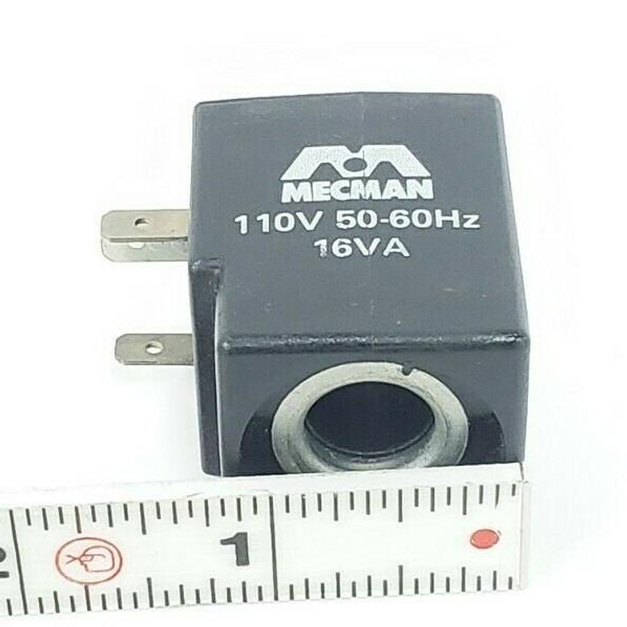 Used MECMAN 110V 50-60HZ 16VA, 34/91 SOLENOID COIL