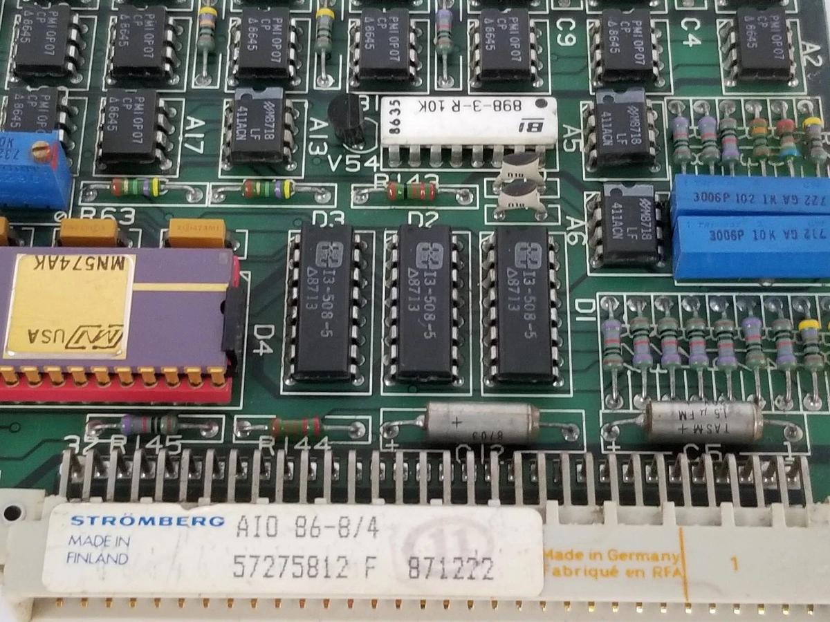 Used ABB / STROMBERG AIO86-8/4 ANALOG BOARD 57275812 5760842-1F AI086-8/4