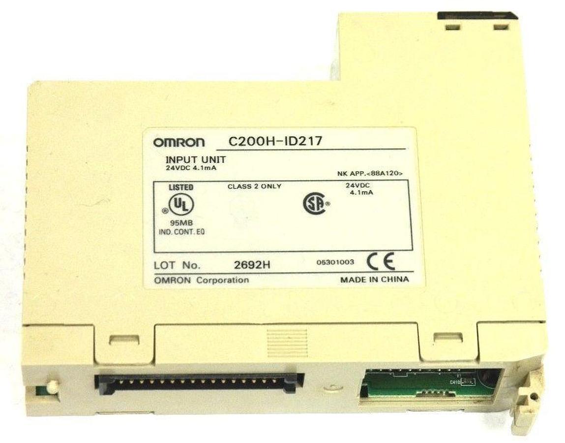 Used OMRON C200H-ID217 INPUT UNIT 24VDC, 4.1mA, C200HID217