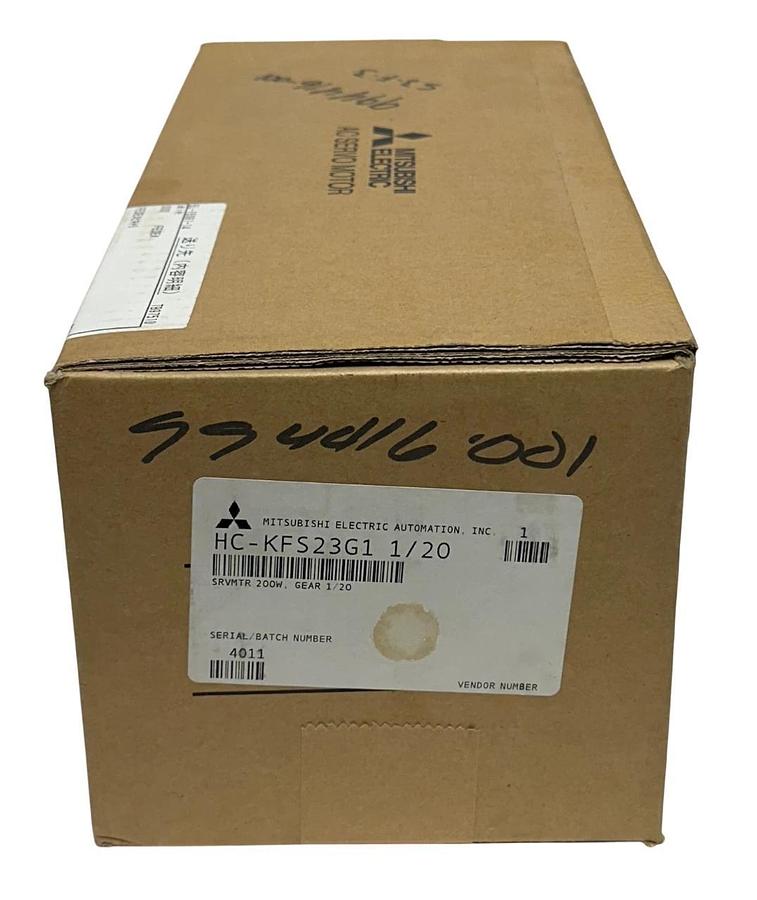 Used MITSUBISHI HC-KFS23G1 1/20 / HCKFS23G1 AC SERVO MOTOR W/ BRAKE K9020 1/20 NSFS