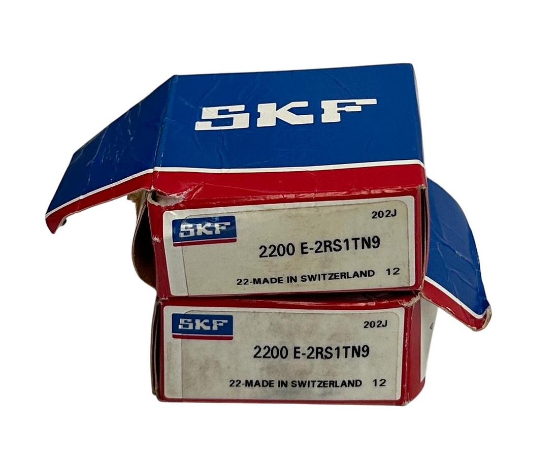 Used 2 SKF 2200 E-2RS1TN9 / 2200E2RS1TN9 SELF-ALIGNING BALL BEARINGS 10mm BORE NSMP