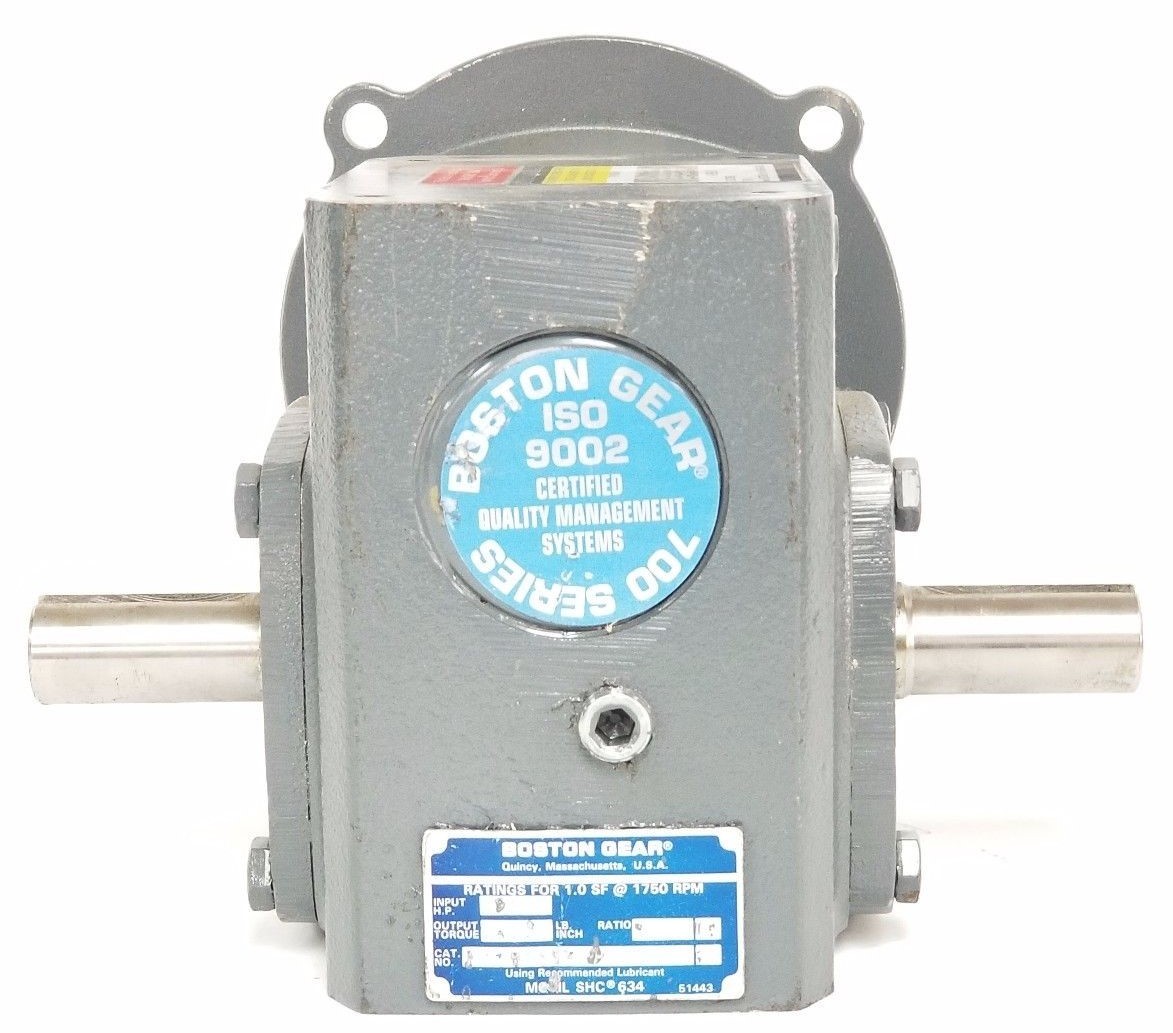 Used BOSTON GEAR F71815SB5H GEAR REDUCER 0.91 INPUT HP, 422 LB. INCH OUTPUT TORQUE