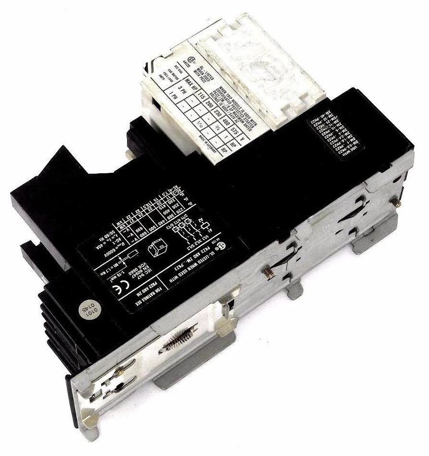 Used MOELLER PKZ2-SP BASE W/ ZM-S-SP MOTOR PROTECTOR S-SP-PKZ2 CONTROL