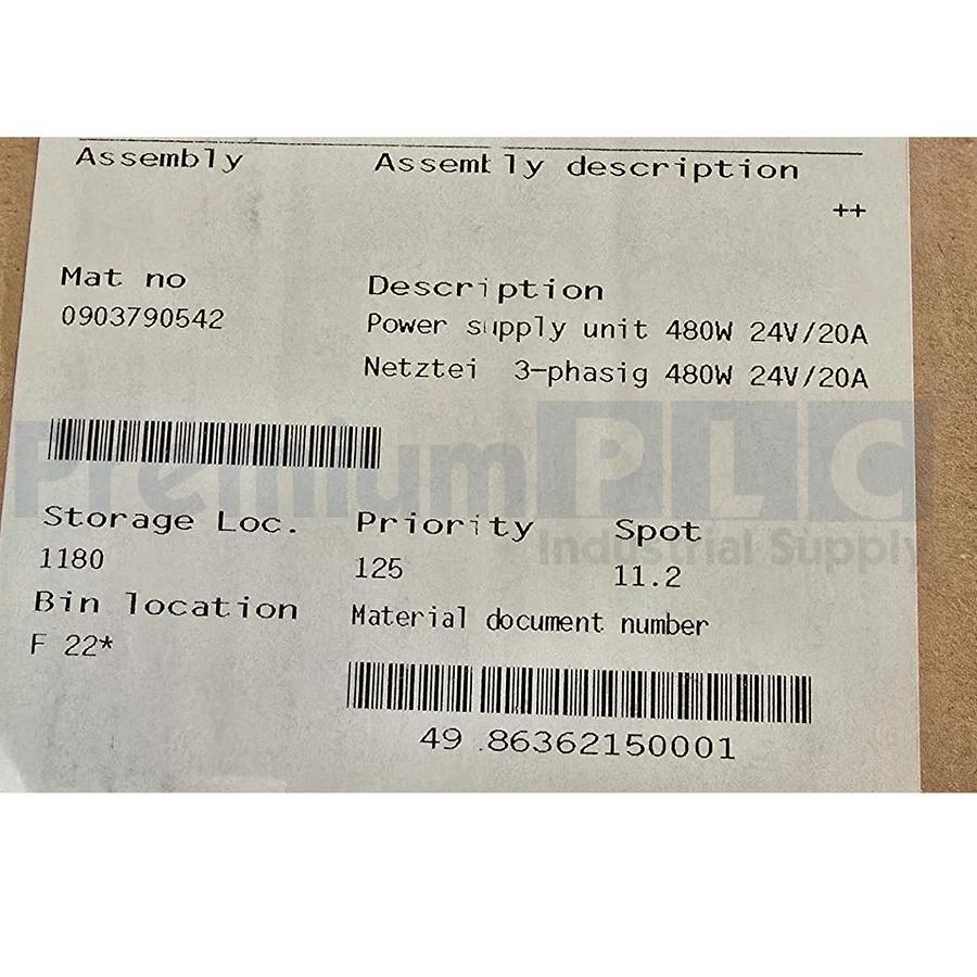 Used SIEMENS 6EP3436-8SB00-0AY0 POWER SUPPLY 480W 24V/20A KRONES 0903790542 NSFS