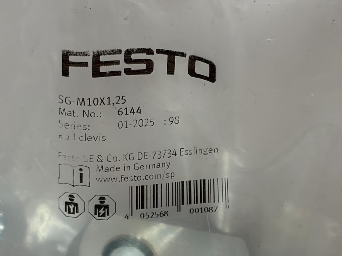 Festo SG-M10X1,25 Rod Clevis Mounting Foot Material 6144 Box of 10 - New Sealed