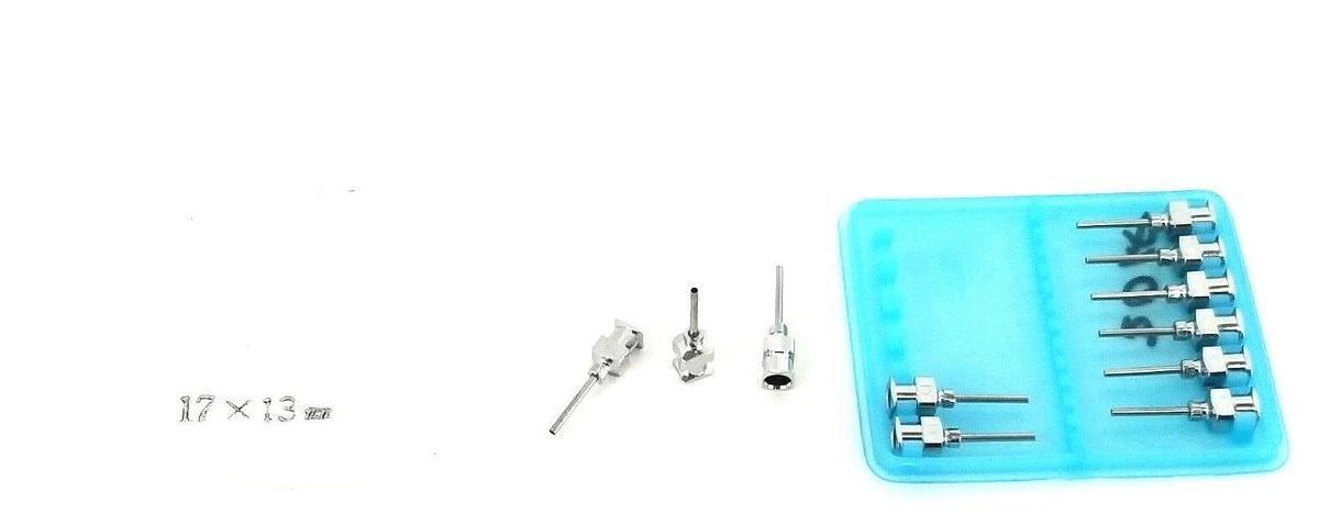 Used LOT OF 11 NEW GENERIC / UC 17x13MM DISPENSING NEEDLES 13MM TUBE LENGTH