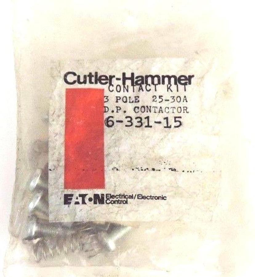 Used NEW CUTLER HAMMER 6-331-15 CONTACT KIT 3-POLE, 25-30A