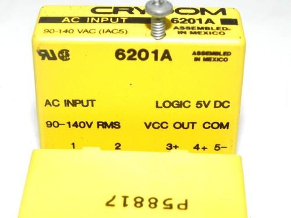 Used LOT OF 2 CRYDOM 6201A I/O MODULE; EXTERNAL DEPTH:15.2MM; LEADED PROCESS