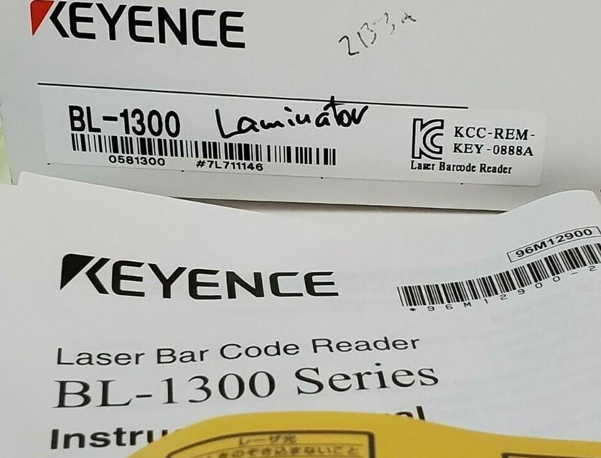 NIB KEYENCE BL-1300 BARCODE READER LASER SINGLE SCAN BL1300