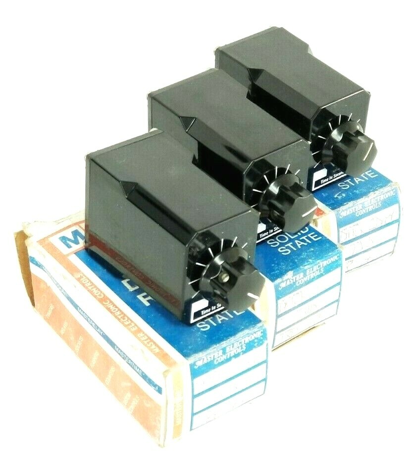 Used LOT OF 3 MEC MASTER ELECTRONIC CONTROLS DMOK12D180B TIME DELAY RELAYS 12VDC
