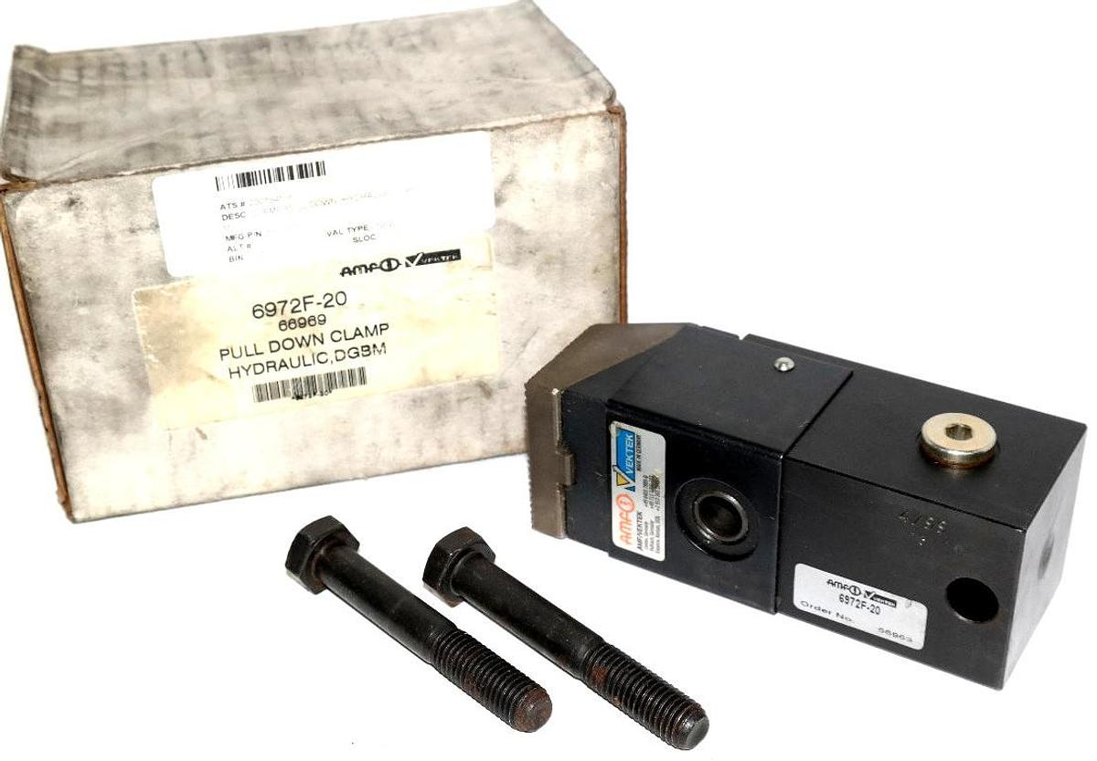 Used NEW VEKTEK 6972F-20 PULL DOWN CLAMP HYDRAULIC DBGM ORD. NO. 66969