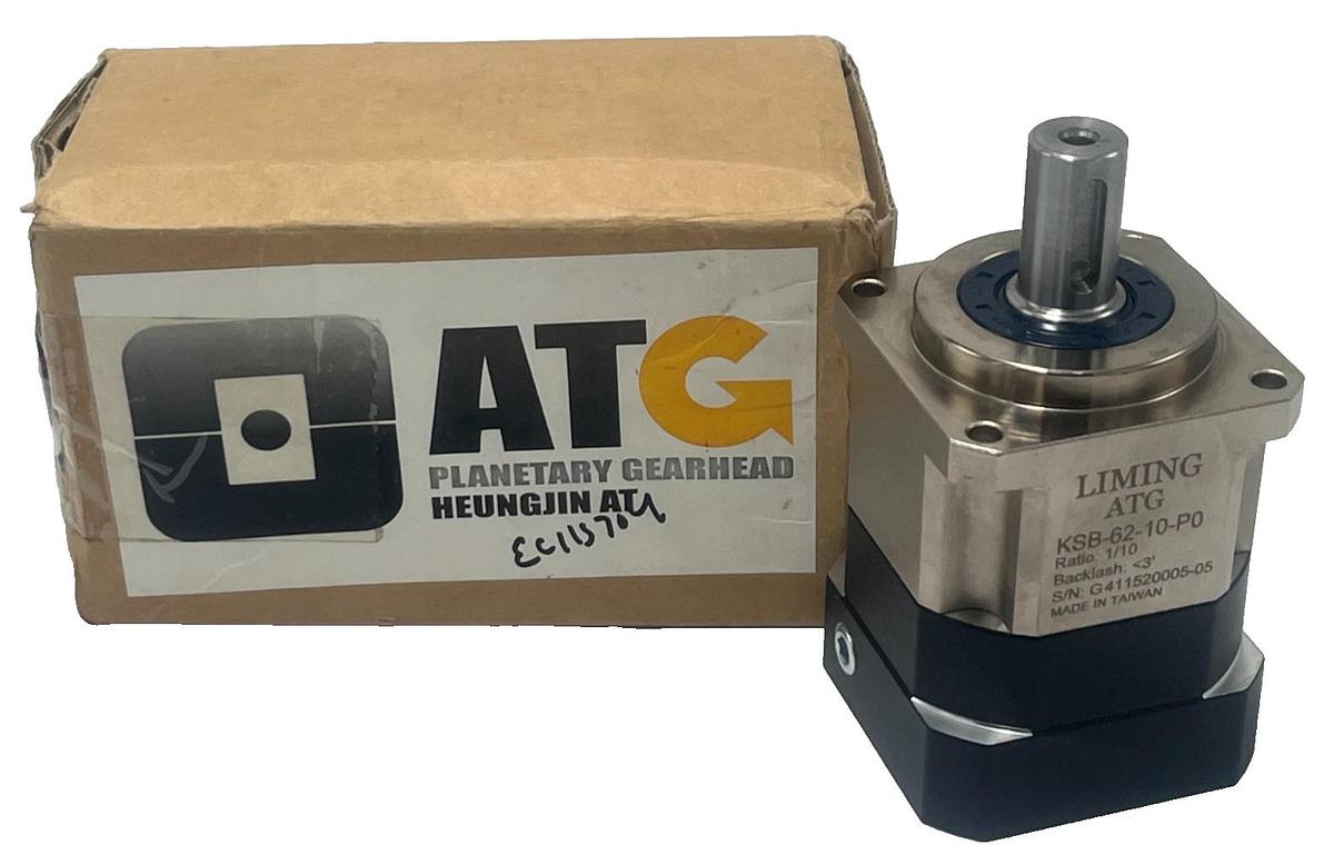 Used LIMING ATG KSB-62-10-P0 Planetary Gear Reducer 10:1 Ratio for Servo Motor KSB62