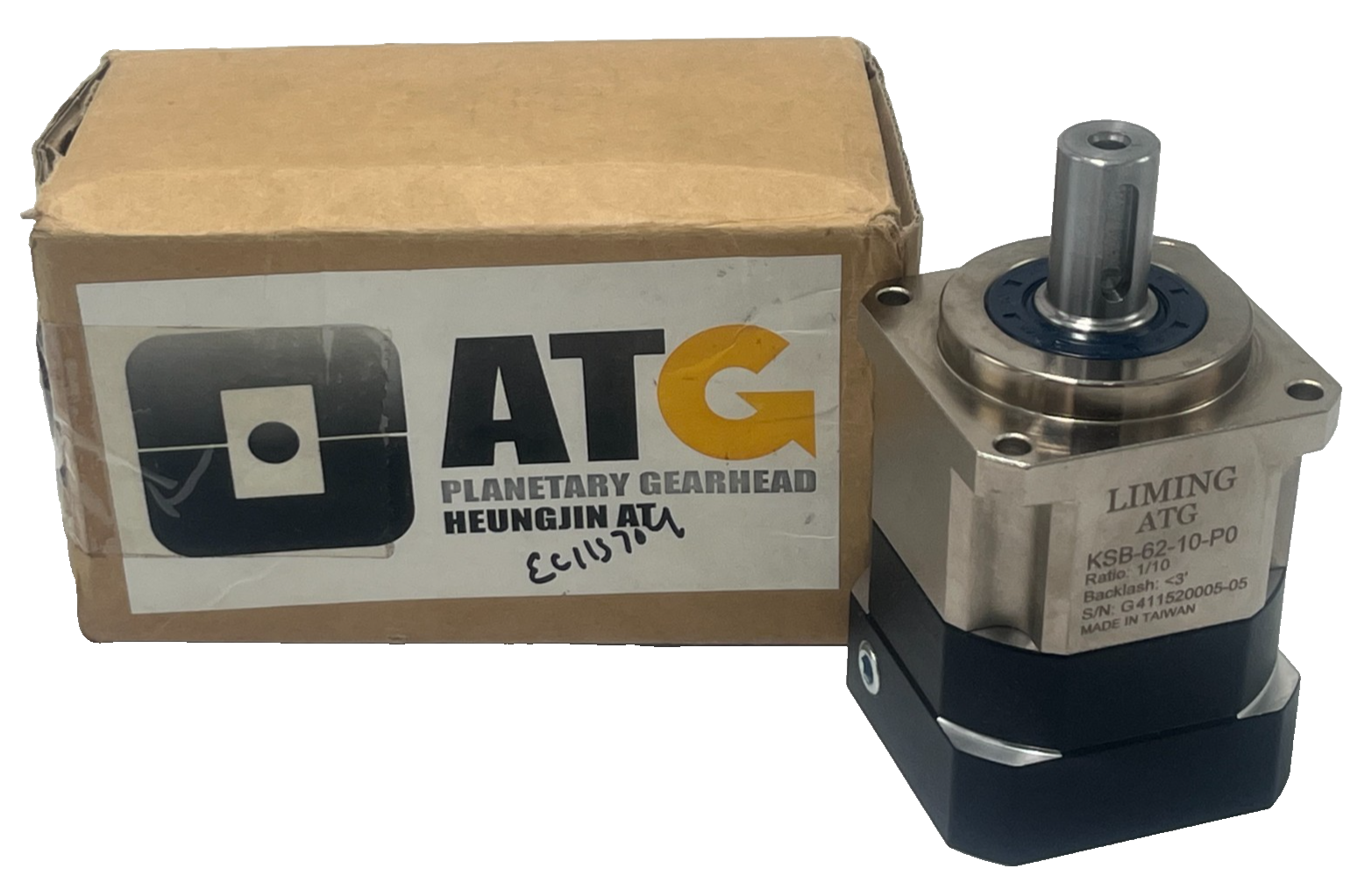 Used LIMING ATG KSB-62-10-P0 Planetary Gear Reducer 10:1 Ratio for Servo Motor KSB62