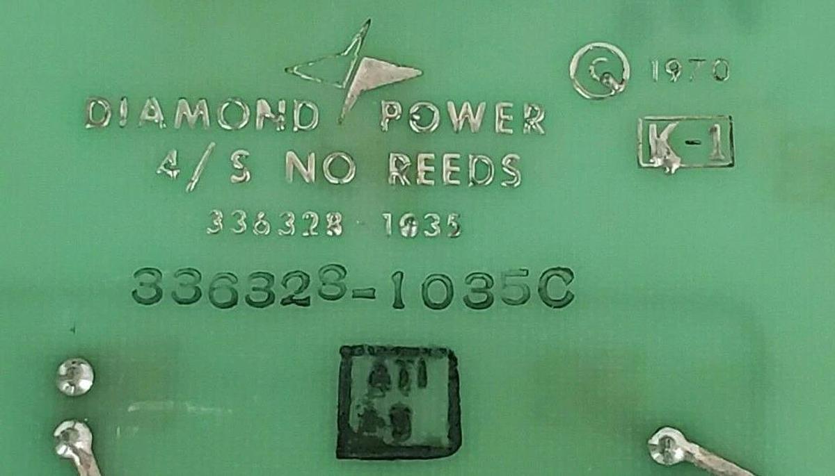 Used DIAMOND POWER 336328-1035 REV C RELAY MODULE ASSY 98255-P X 3363281035C