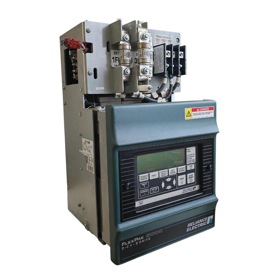 Used RELIANCE ELECTRIC 30FR2042 FlexPak 3000 REGEN DC DRIVE 30HP 230VAC/94A USPI