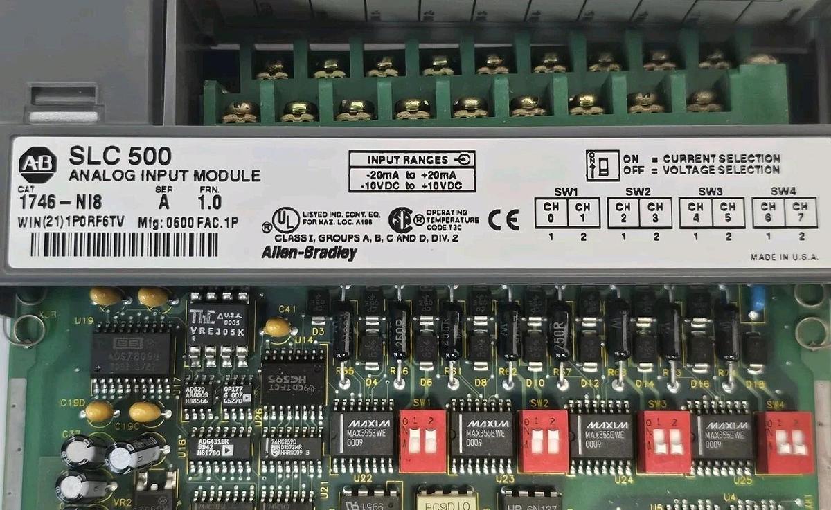 Used ALLEN BRADLEY 1746-NI8 SER. A FRN: 1.0 ANALOG INPUT MODULE 1746NI8