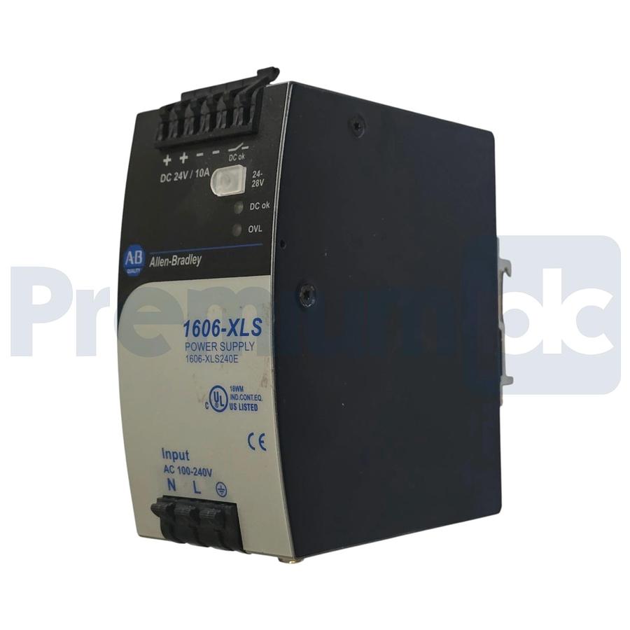 Used Allen-Bradley 1606-XLS240E /A Power Supply 24V-28V DC 10A 240W DIN Rail NUPI