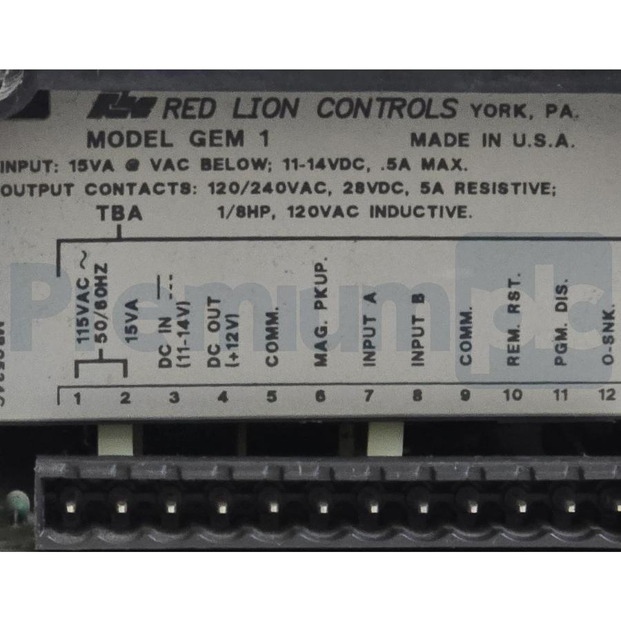 Used Red Lion Controls GEM 1 Gemini 1000 6-Digit Digital Counter GEM10000 115/230VAC