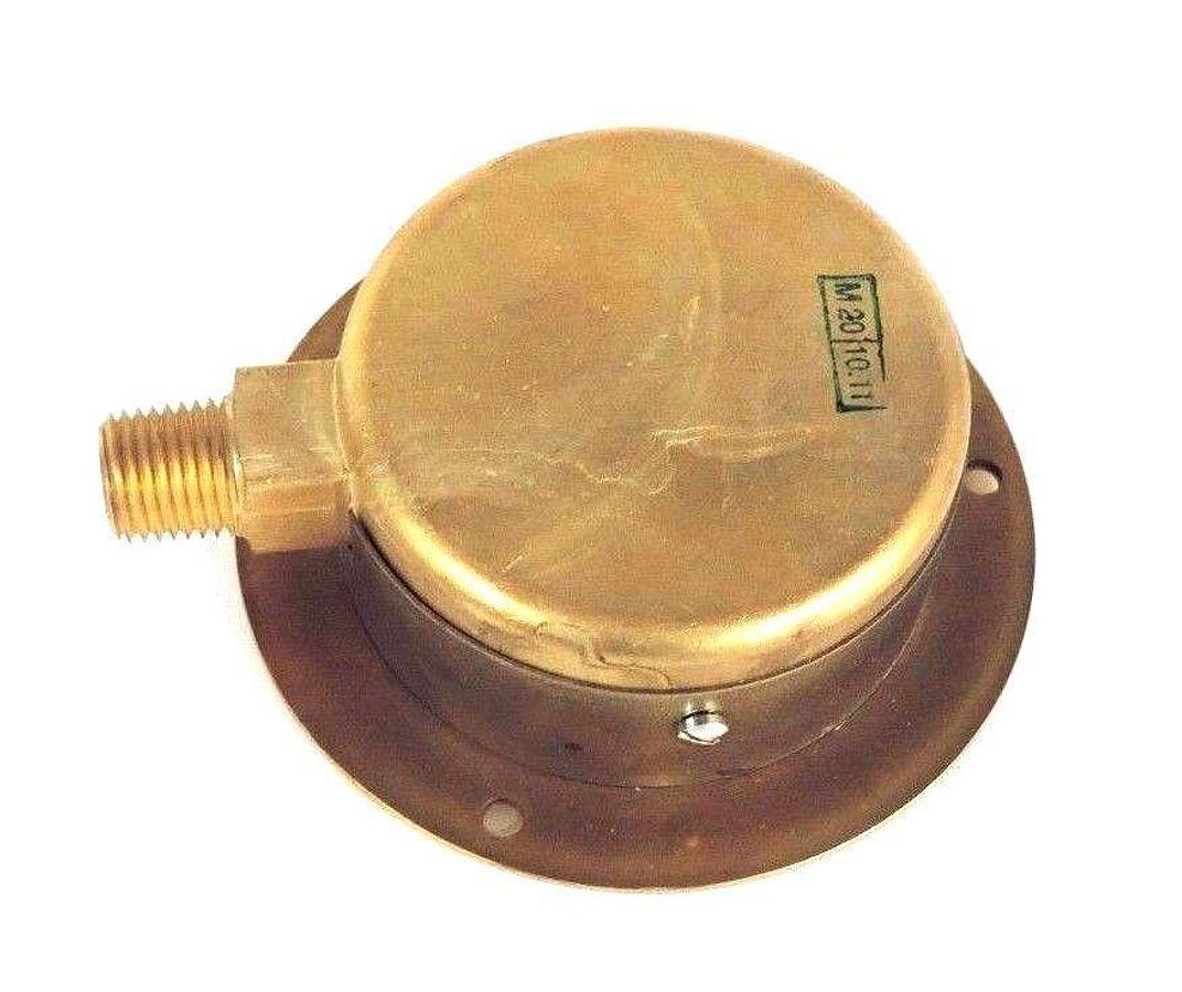 Used NIB NOSHOK 25-300-30V 2.5'' BRASS GAUGE 1/4'' NPT BOTTOM CONN., 2530030V