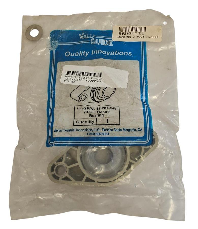 Used NEW VALU-GUIDE LG-2FPA-12-NS-GR BEARING 2-BOLT FLANGE UNIT LG2FPA12NSGR