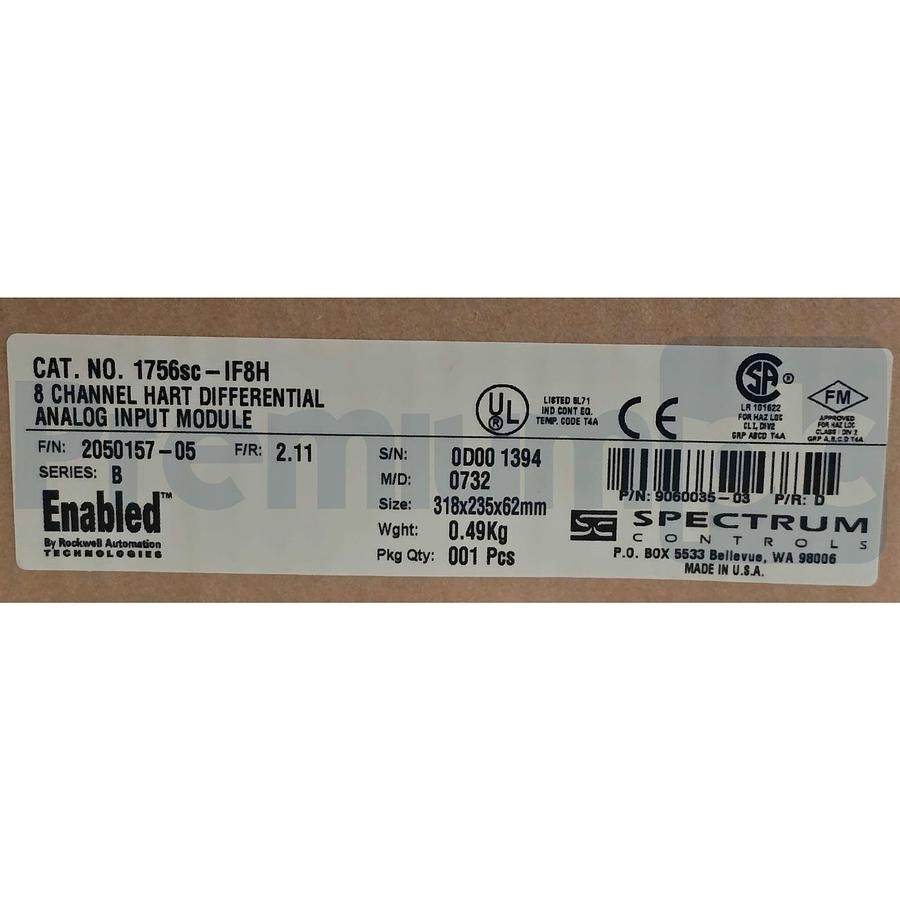SPECTRUM CONTROLS 1756sc-IF8H /B ControlLogix 8CH ANALOG INPUT w/HART 9060035-03