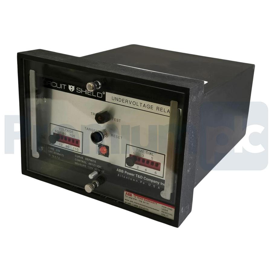 ABB 411R4175 Circuit Shield Undervoltage Relay Type 27D 120V 48/125VDC Input NEW