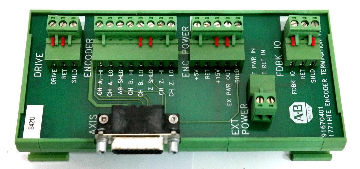 Used ALLEN BRADLEY 1771-HTE ENCODER TERMINATION PANEL 1771HTE 91670401