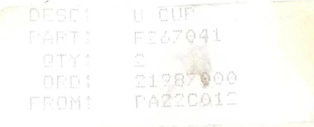 LOT OF 2 NEW GENERIC F267041 U CUP SEAL RINGS U237-01 , 2 IN. ID. 2-1/4 IN. OD.