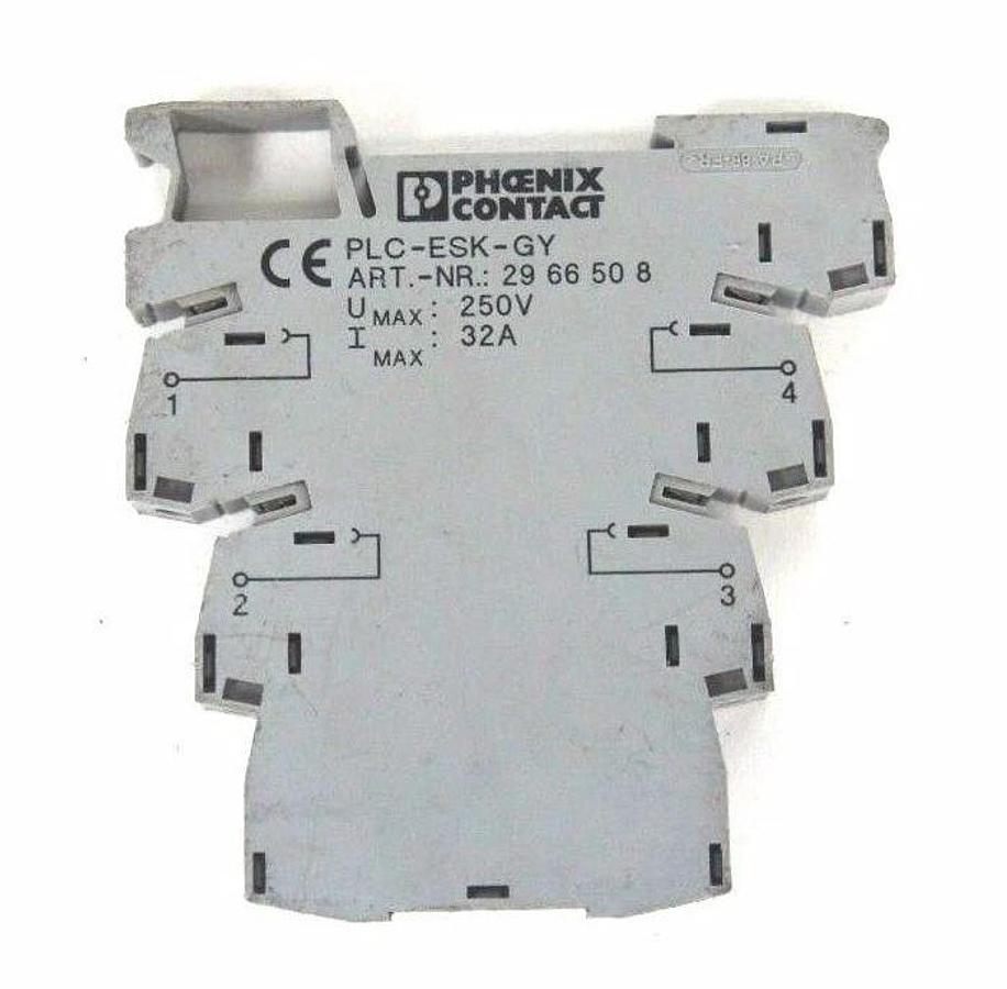 Used LOT OF 9 PHOENIX CONTACT PLC-ESK-GY TERMINAL BLOCKS ART. NR. 2966508 25V, 32A