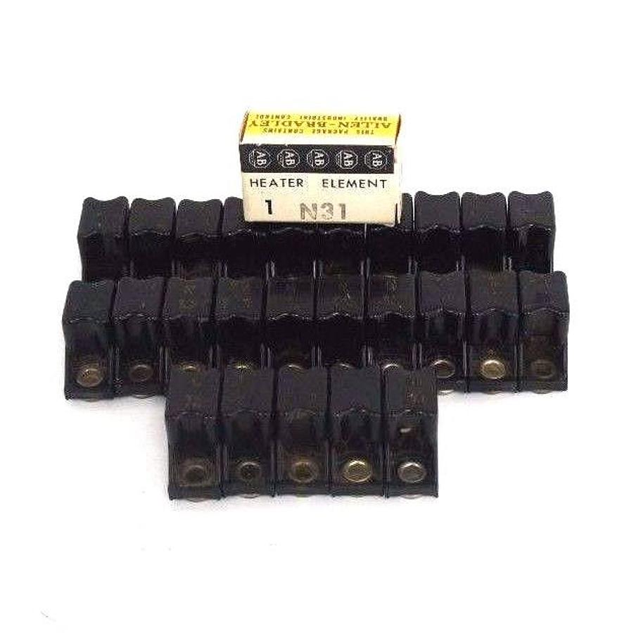 Used LOT OF 27 ALLEN BRADLEY N31 OVERLOAD THERMAL UNIT HEATING ELEMENTS